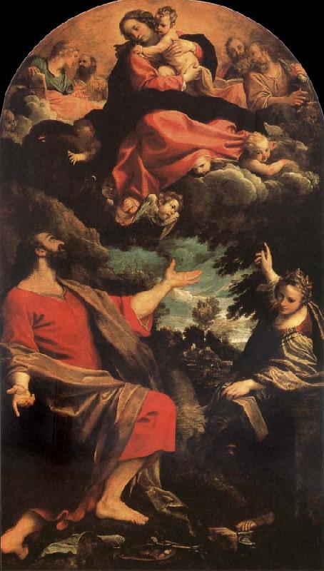 Guido Reni The Madonna of the snow with the Holy Lucia and Maria Mary magdalene oil painting image